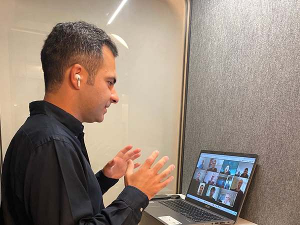 Hamed Farhadian in a video consultation