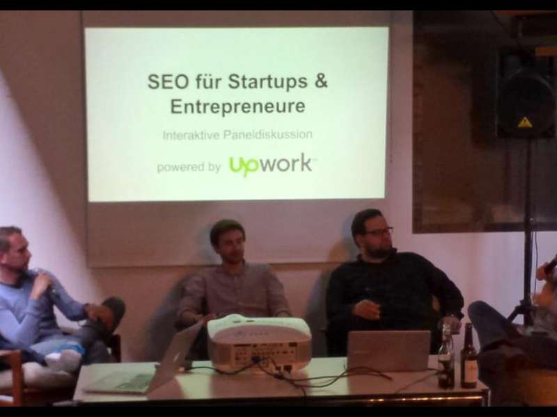 Hamed Farhadian on a panel with three other guests on “SEO for startups & entrepreneurs”