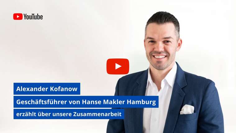 Thumbnail: Video testimonial: Alexander Kofanow, estate agent in Hamburg (German)