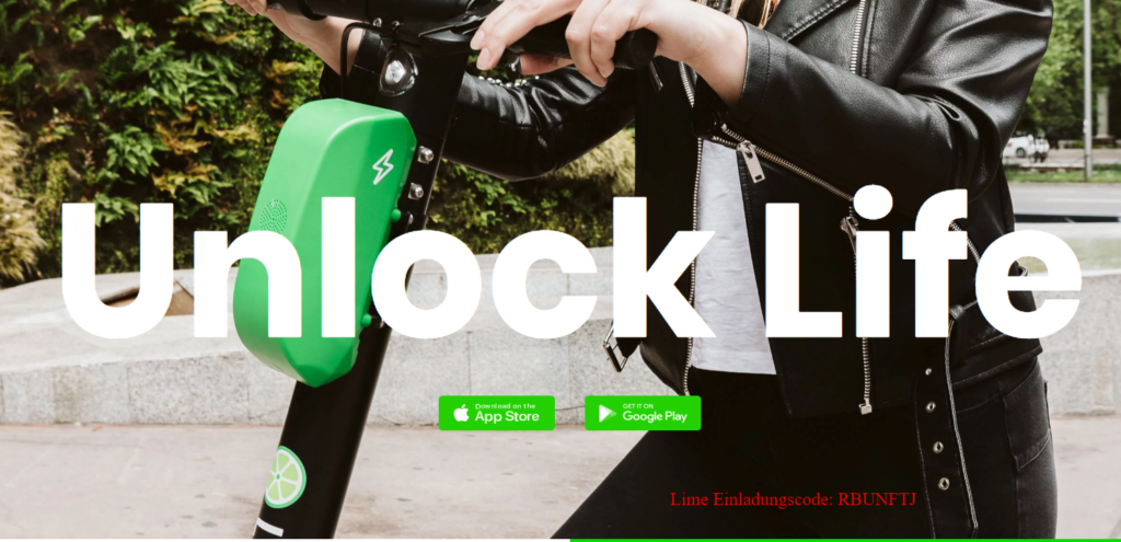 Screenshot Lime Einladungscode Webseite RBUNFTJ li.me